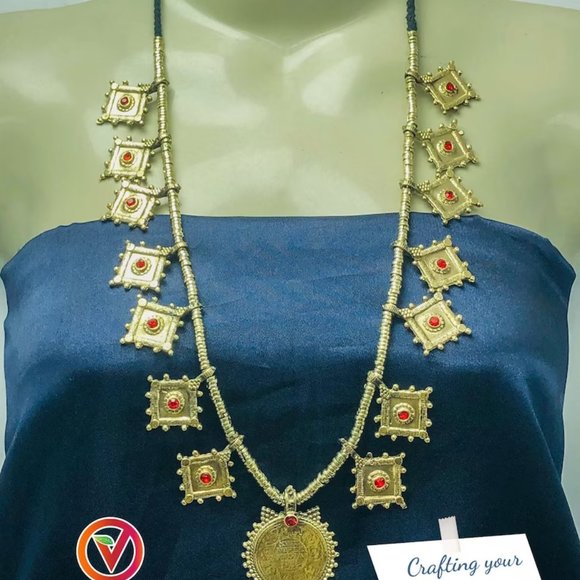 Vintage Tribal Coin Pendant NecklaceTribal Bohemian Jewelry - Picture 5 of 6